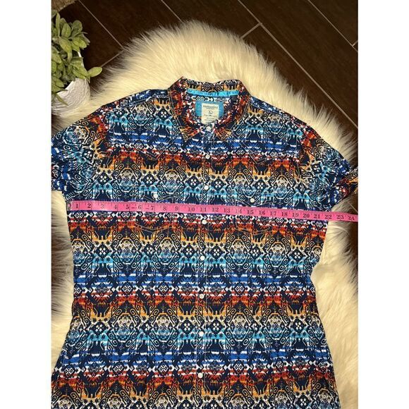 Panhandle Rough Stock western print pearl snap dress sz Large - Picture 11 of 11